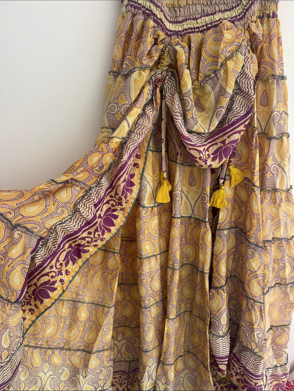 1 of 1 Kezia Boho Hi-Low Tasseled Skirt